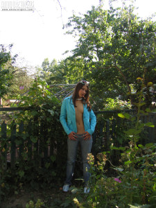 Girl in blue coatee