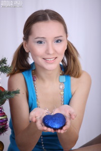 Playful Christmas teen