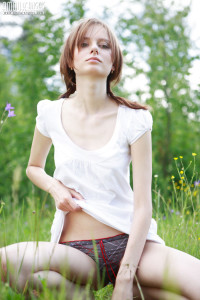 Teen Poses Outdoors