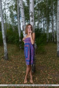 MetArt model Gracie in Birch Forest by Marlene