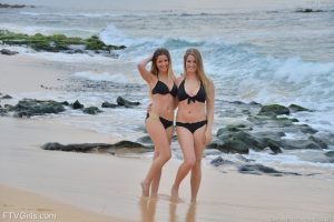 Nicole and Veronica Beachside Nudes