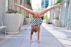 Mary acrobatics in the park