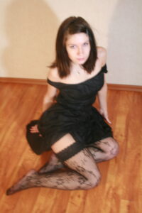 HotCandy wearing a Ballgown and Sexy Stockings