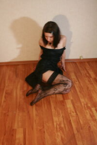HotCandy wearing a Ballgown and Sexy Stockings