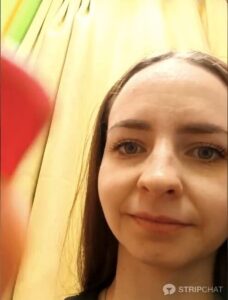 Cute Ukrainian Teen streams from a changing room at the mall